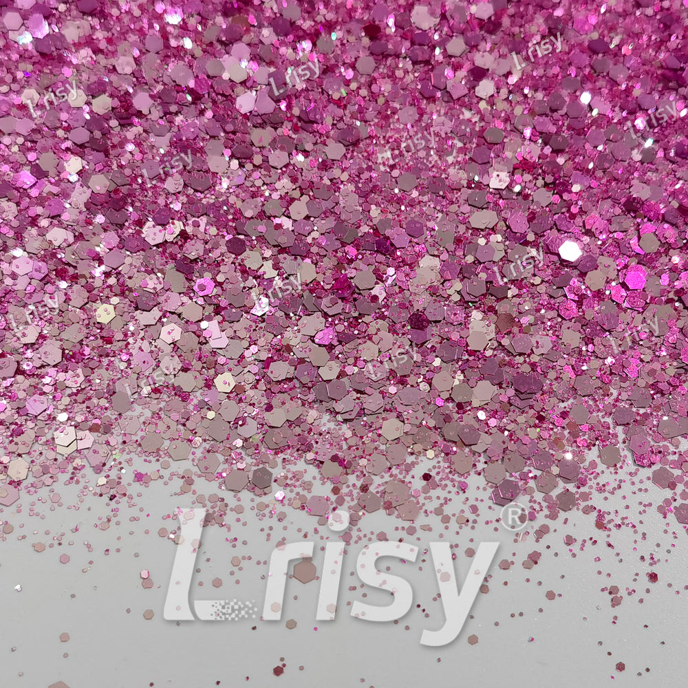 Champagne Gold To Rose Red Chameleon Mixed Color Shift Glitter C-BSX011