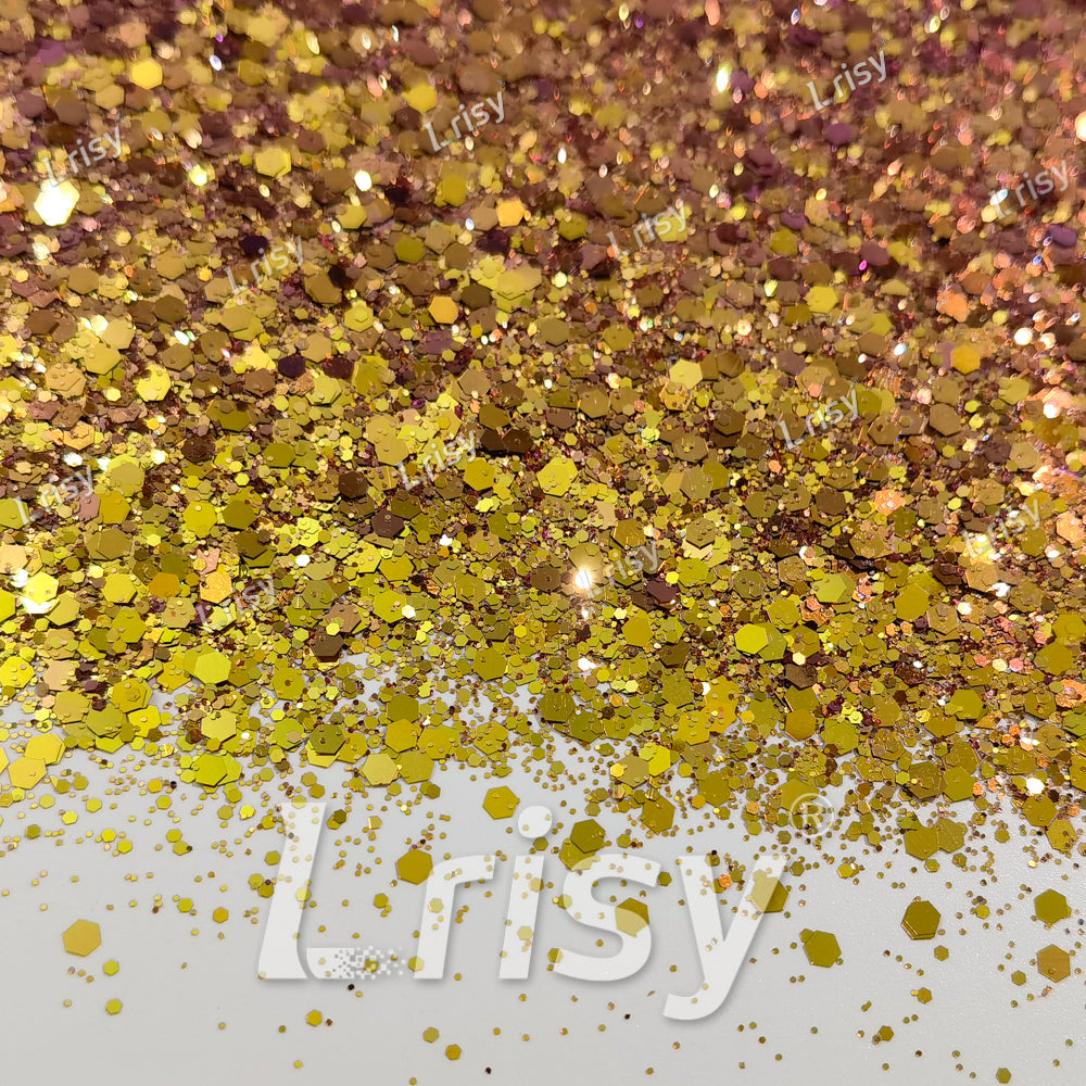Gold To Purple Taupe Chameleon Mixed Color Shift Glitter C-BSX012