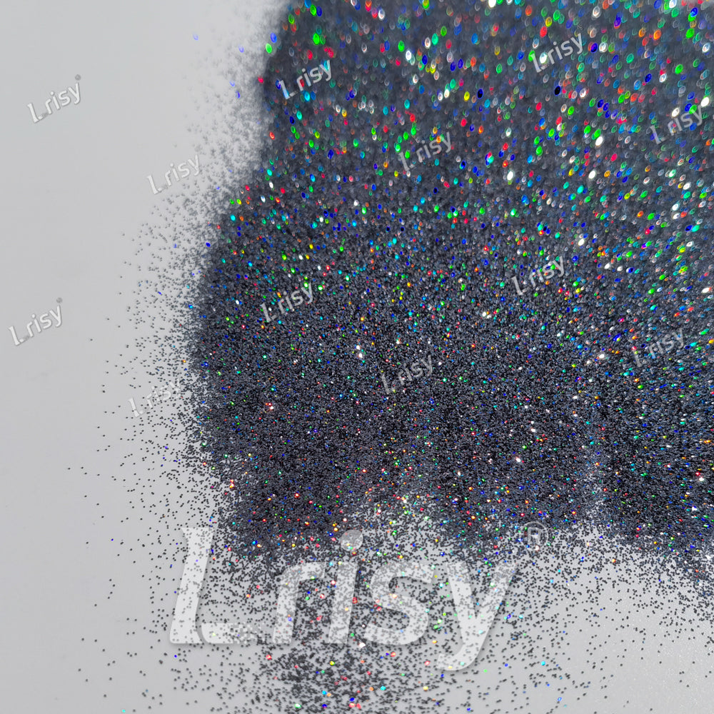 0.2mm Holographic Metallic Black Extra Fine Glitter (Ultra-thin) LB01002