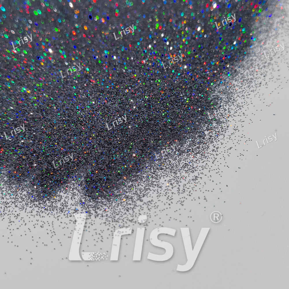 0.2mm Holographic Metallic Black Extra Fine Glitter (Ultra-thin) LB01002