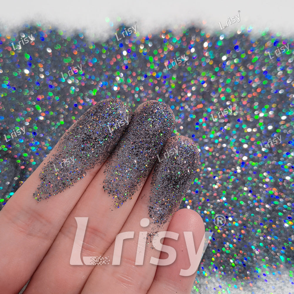 0.2mm Holographic Metallic Black Extra Fine Glitter (Ultra-thin) LB01002