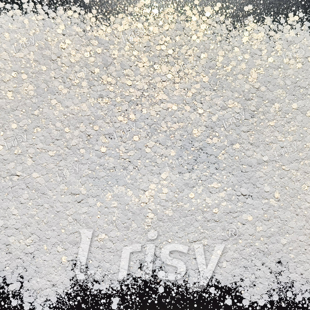 General Mixed White Solid Color Solvent Resistant Glitter FC-SJ050
