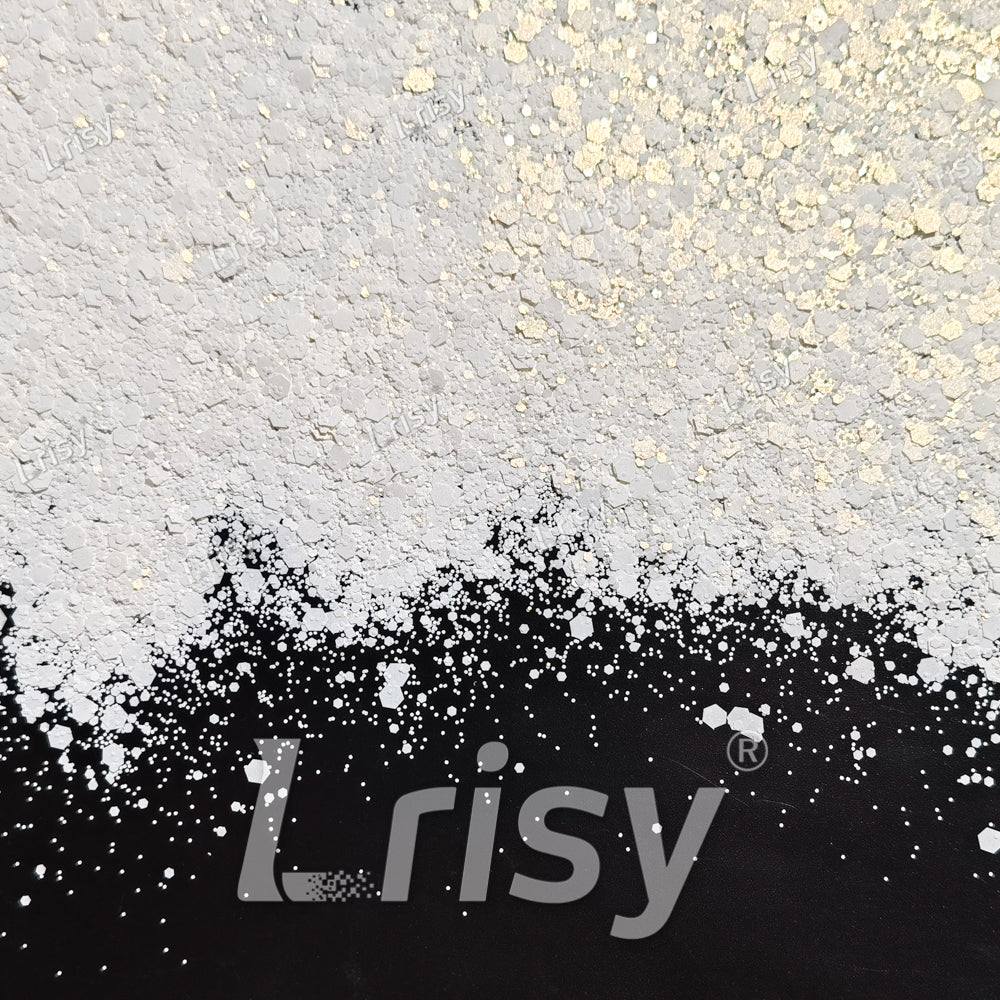General Mixed White Solid Color Solvent Resistant Glitter FC-SJ050