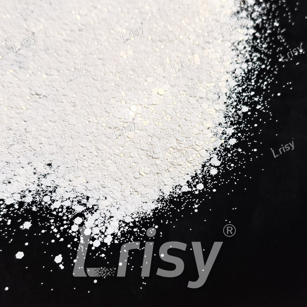 General Mixed White Solid Color Solvent Resistant Glitter FC-SJ050