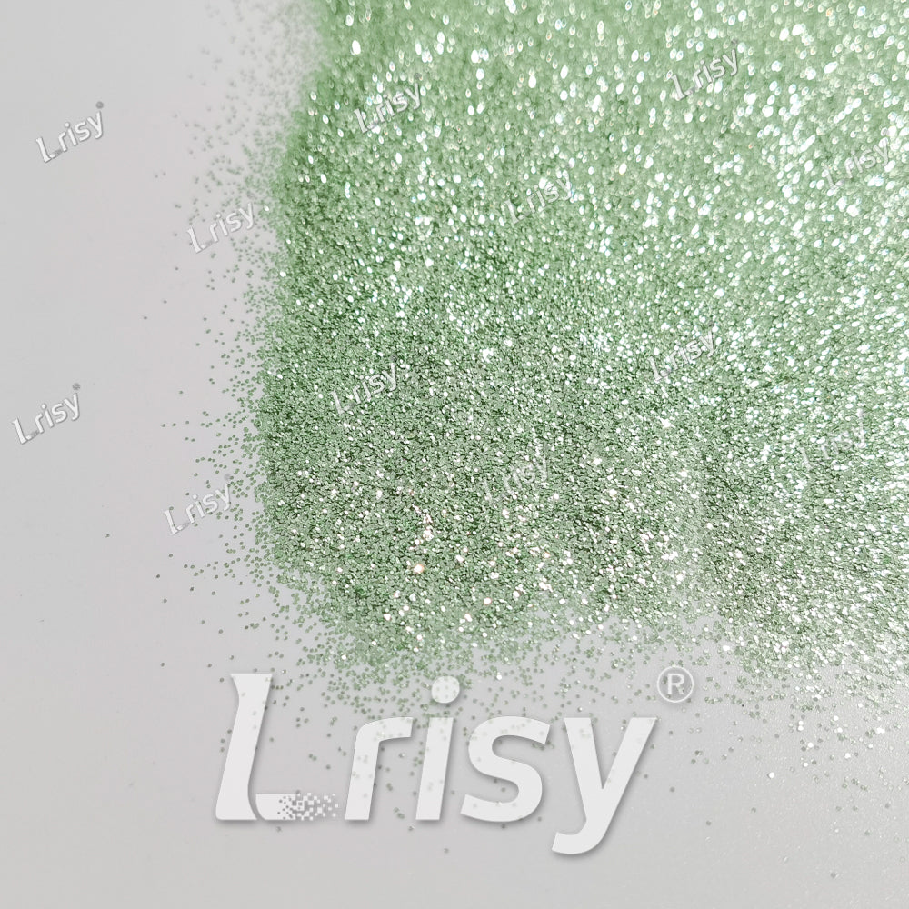 0.4mm Tea Green Solid Colored Matts Materials Glitter LRI-313