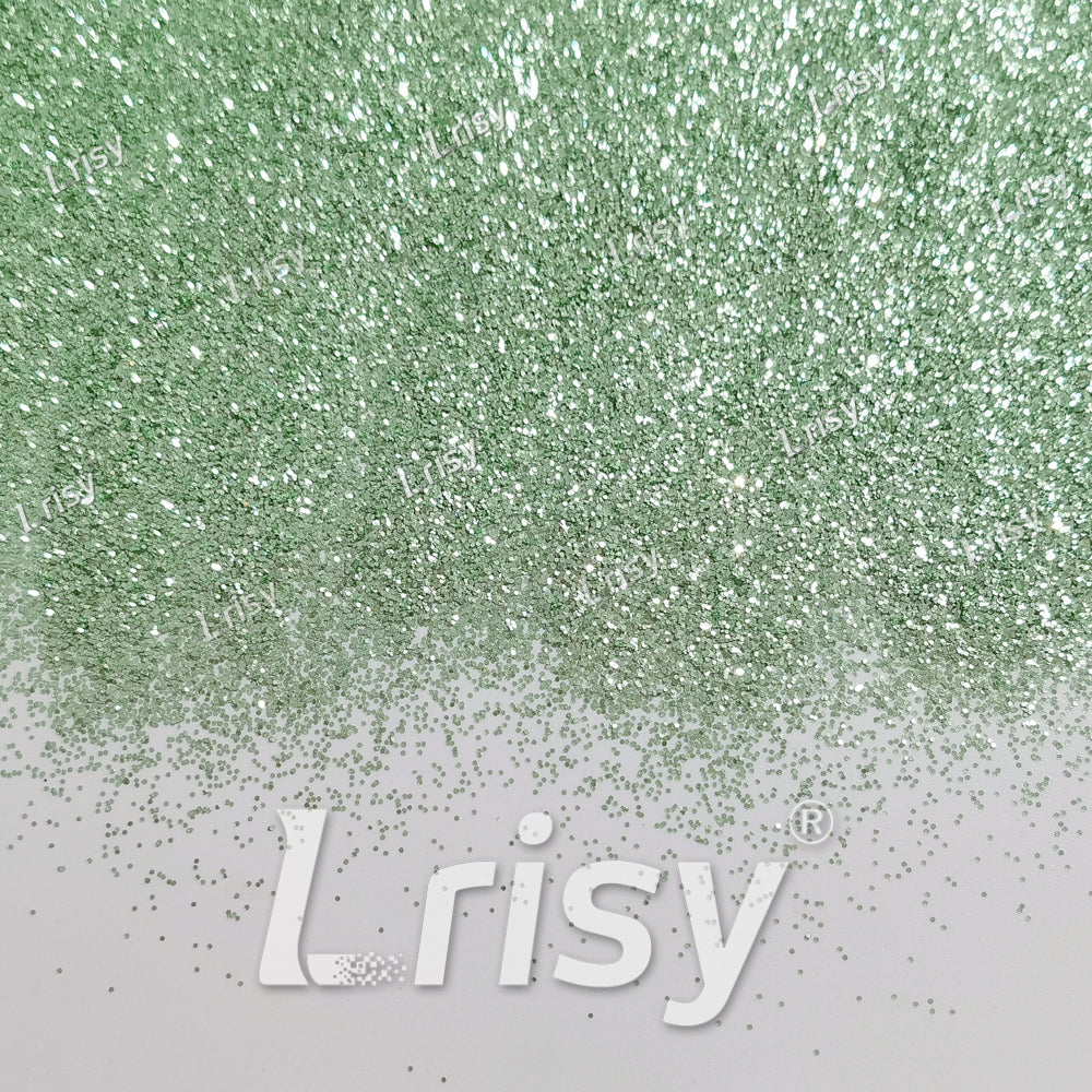 0.4mm Tea Green Solid Colored Matts Materials Glitter LRI-313