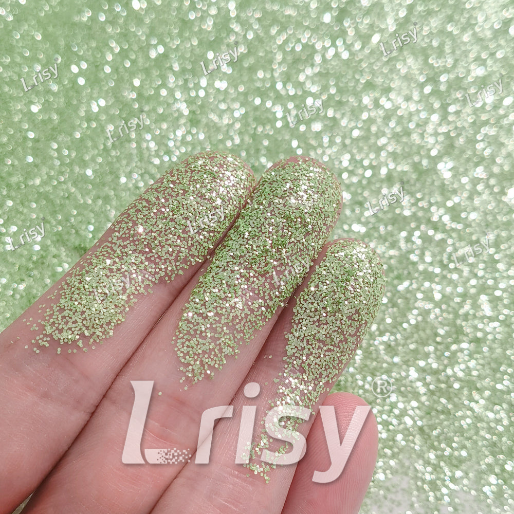 0.4mm Lemon Green Solid Colored Matts Materials Glitter LRI-312