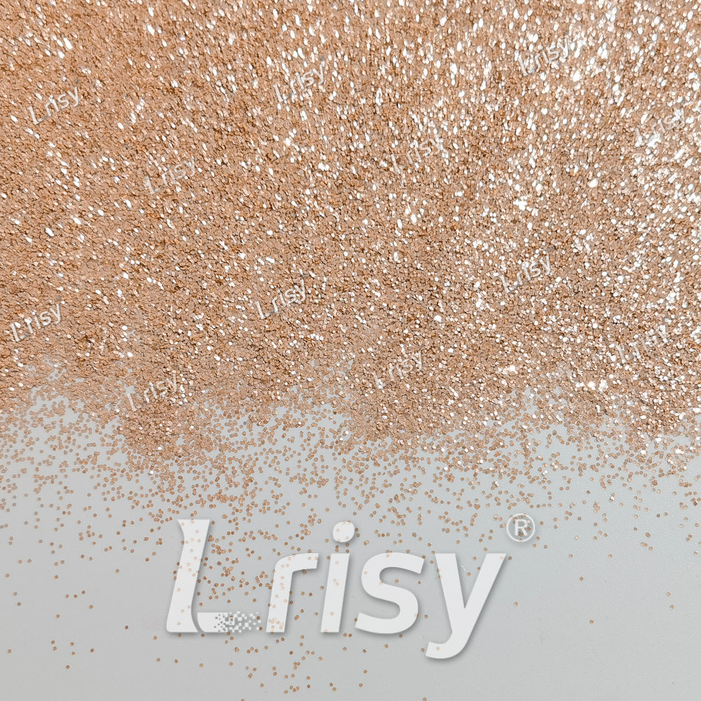 0.4mm Light Orange Solid Colored Matts Materials Glitter LRI-305