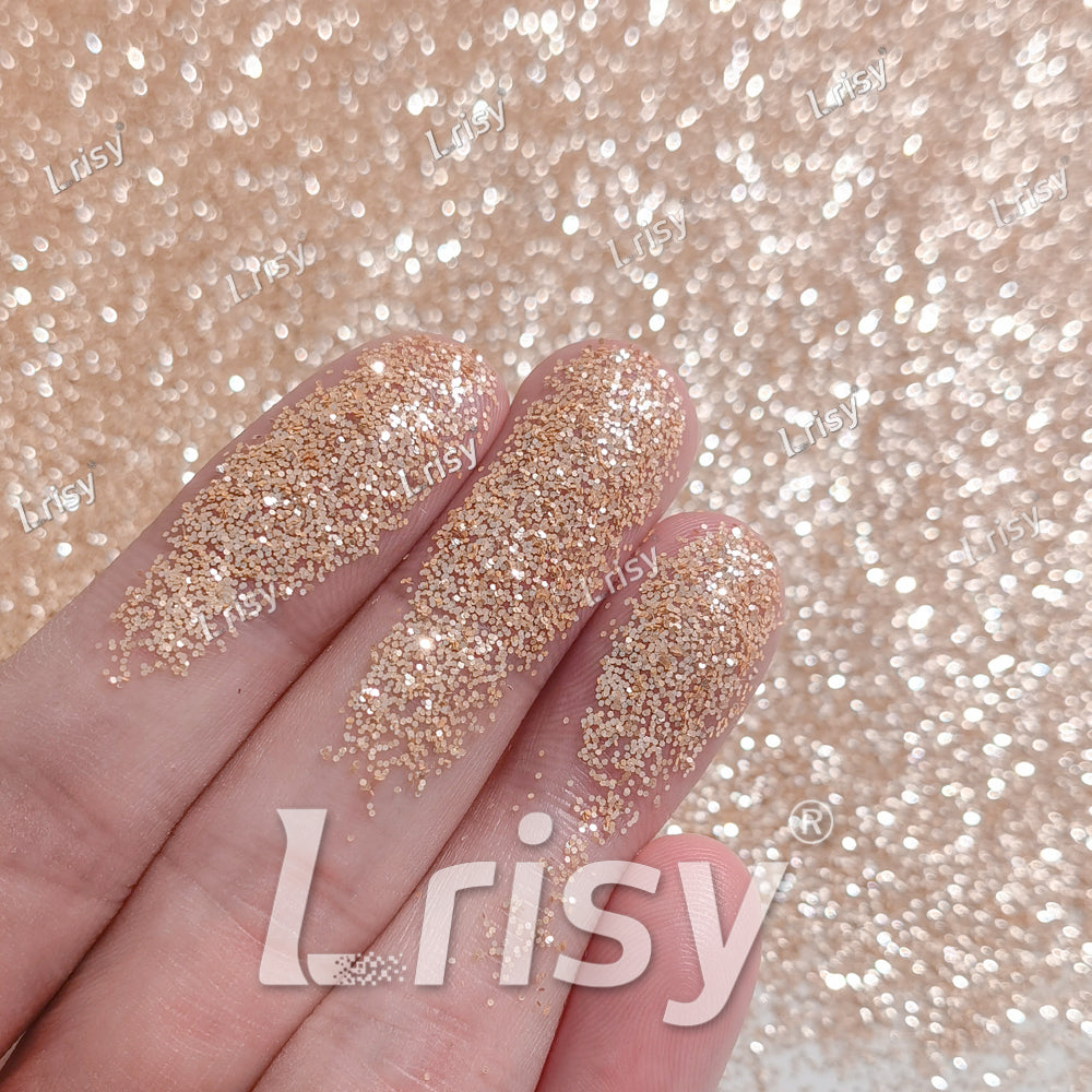 0.4mm Light Orange Solid Colored Matts Materials Glitter LRI-305