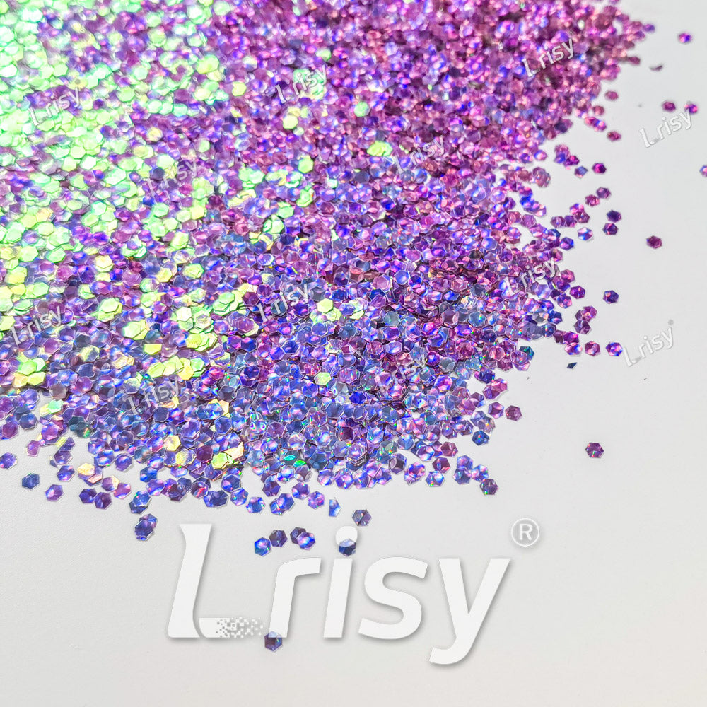 2.5mm Holographic & Color Shift Neon Blue Chunky Glitter Dream Stone LAD12