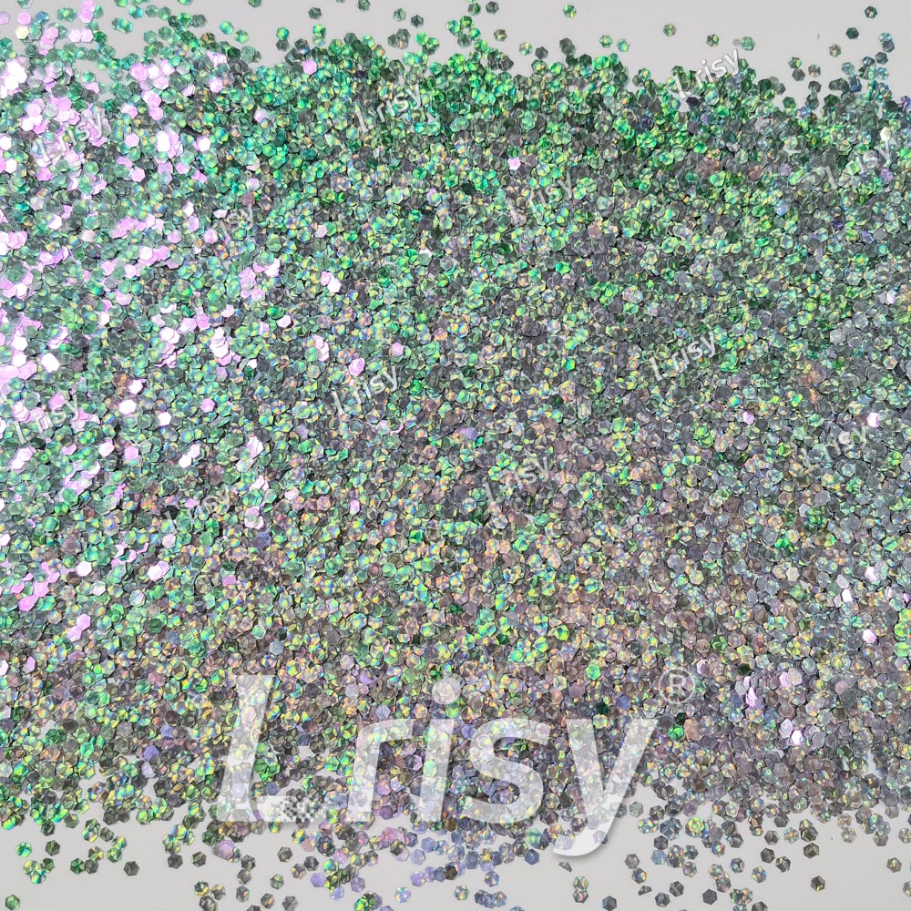 2.5mm Holographic & Color Shift Emerald Green Chunky Glitter Dream Stone LAD09