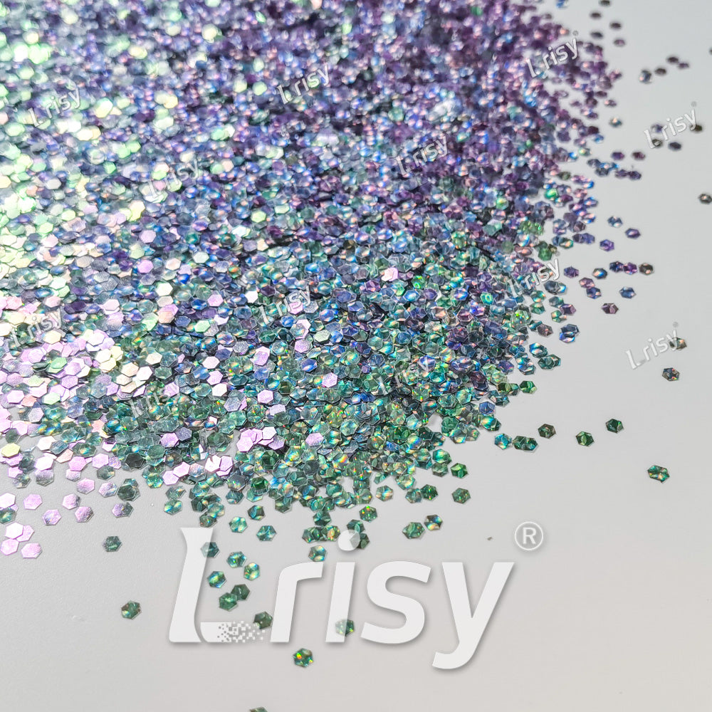 2.5mm Holographic & Color Shift Emerald Green Chunky Glitter Dream Stone LAD09