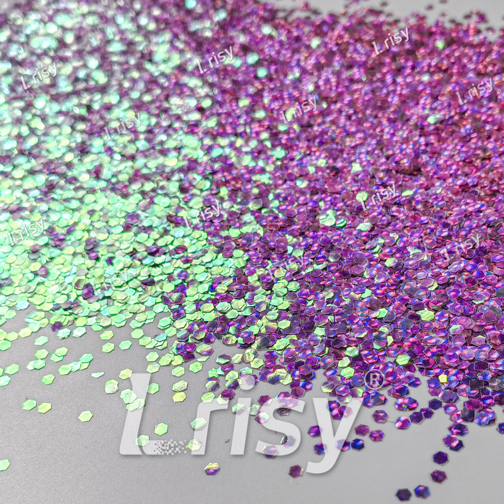 2.5mm Holographic & Color Shift Neon Blue Chunky Glitter Dream Stone LAD12