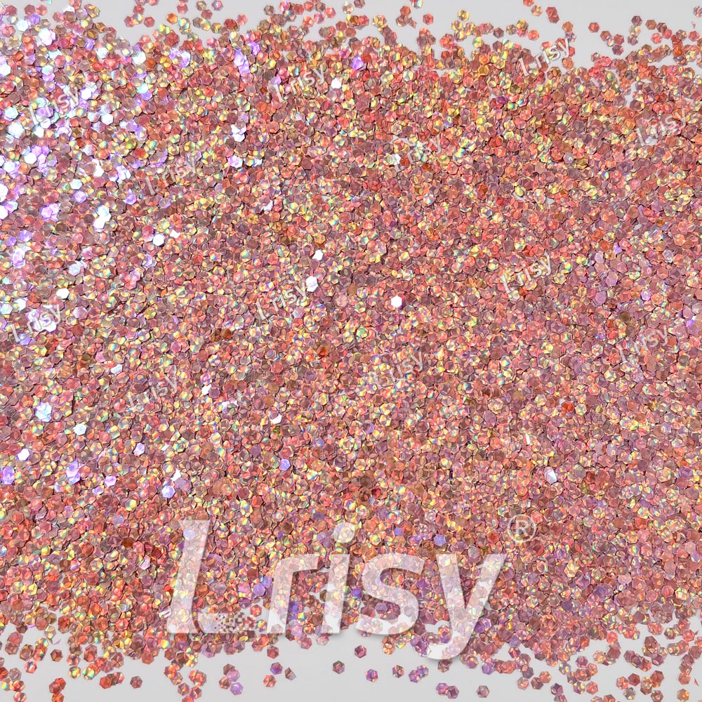 2.5mm Holographic & Color Shift Apricot Gold Chunky Glitter Dream Stone LAD04