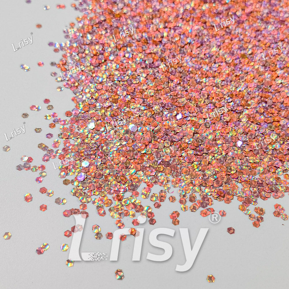 2.5mm Holographic & Color Shift Apricot Gold Chunky Glitter Dream Stone LAD04