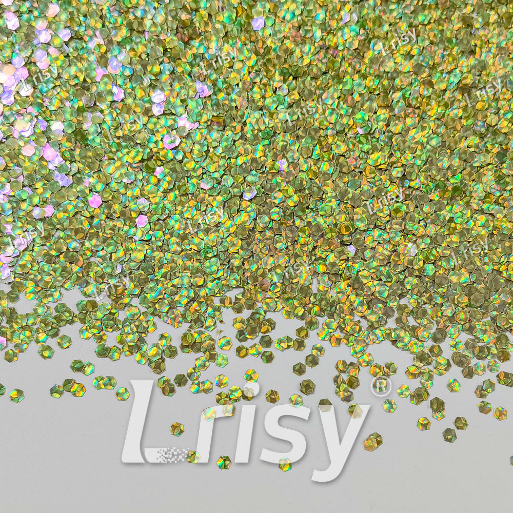 2.5mm Holographic & Color Shift Lettuce Green Chunky Glitter Dream Stone LAD06
