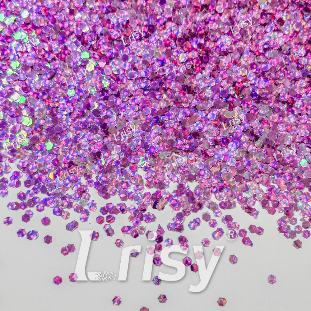 2.5mm Holographic & Color Shift Lilac Purple Chunky Glitter Dream Stone LAD10