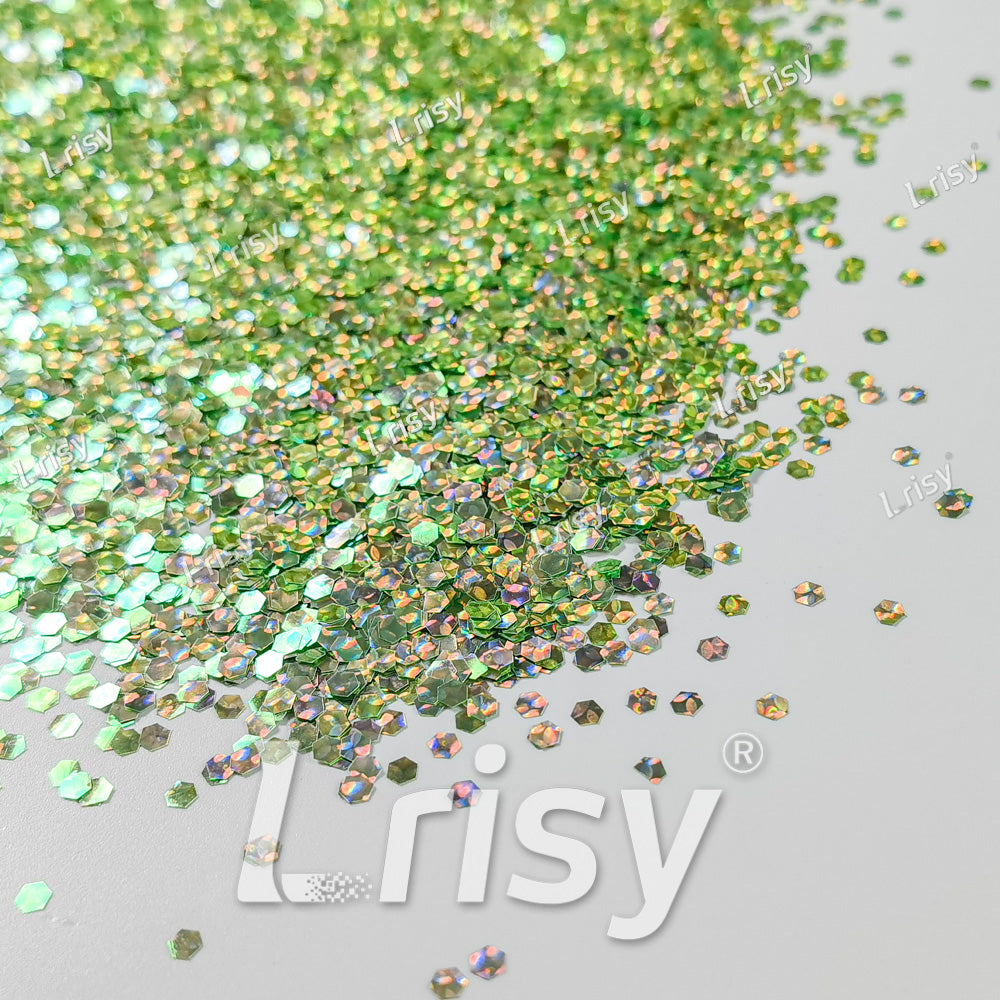 2.5mm Holographic & Color Shift Spa Green Chunky Glitter Dream Stone LAD08