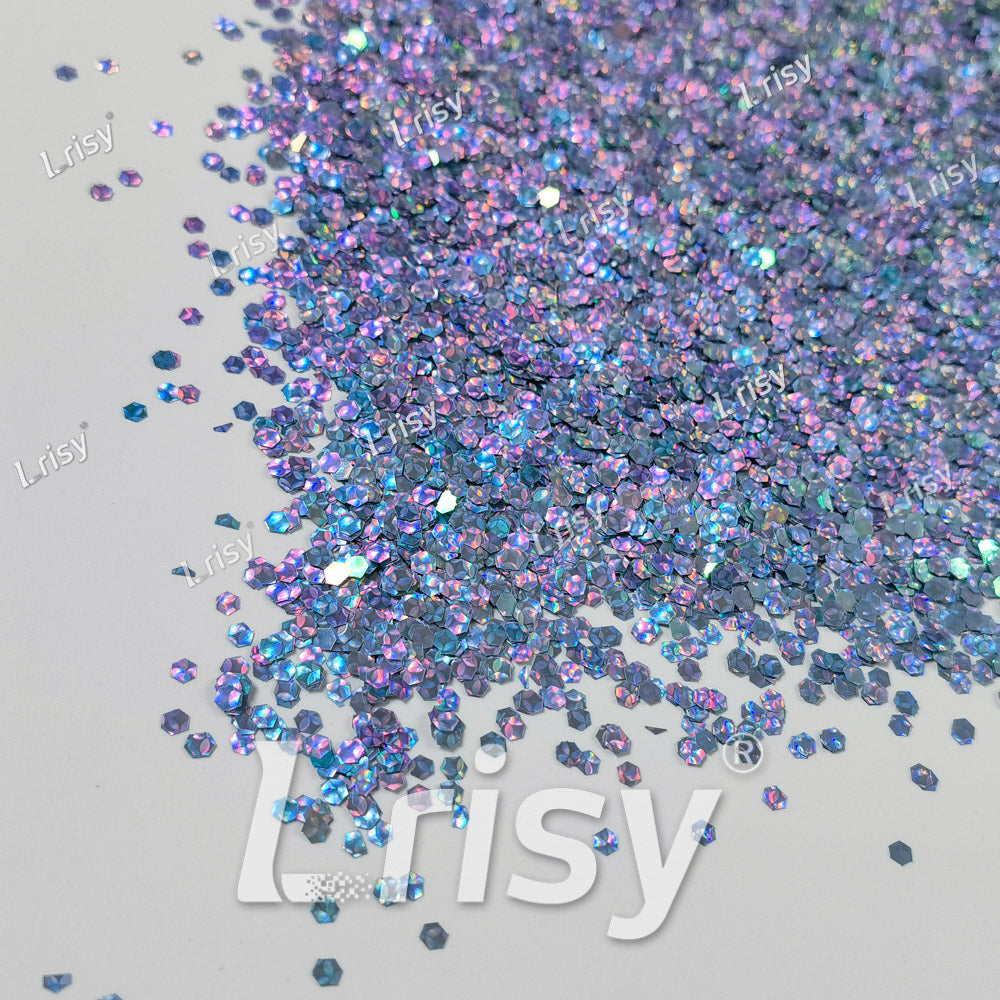 2.5mm Holographic & Color Shift Electric Blue Chunky Glitter Dream Stone LAD02