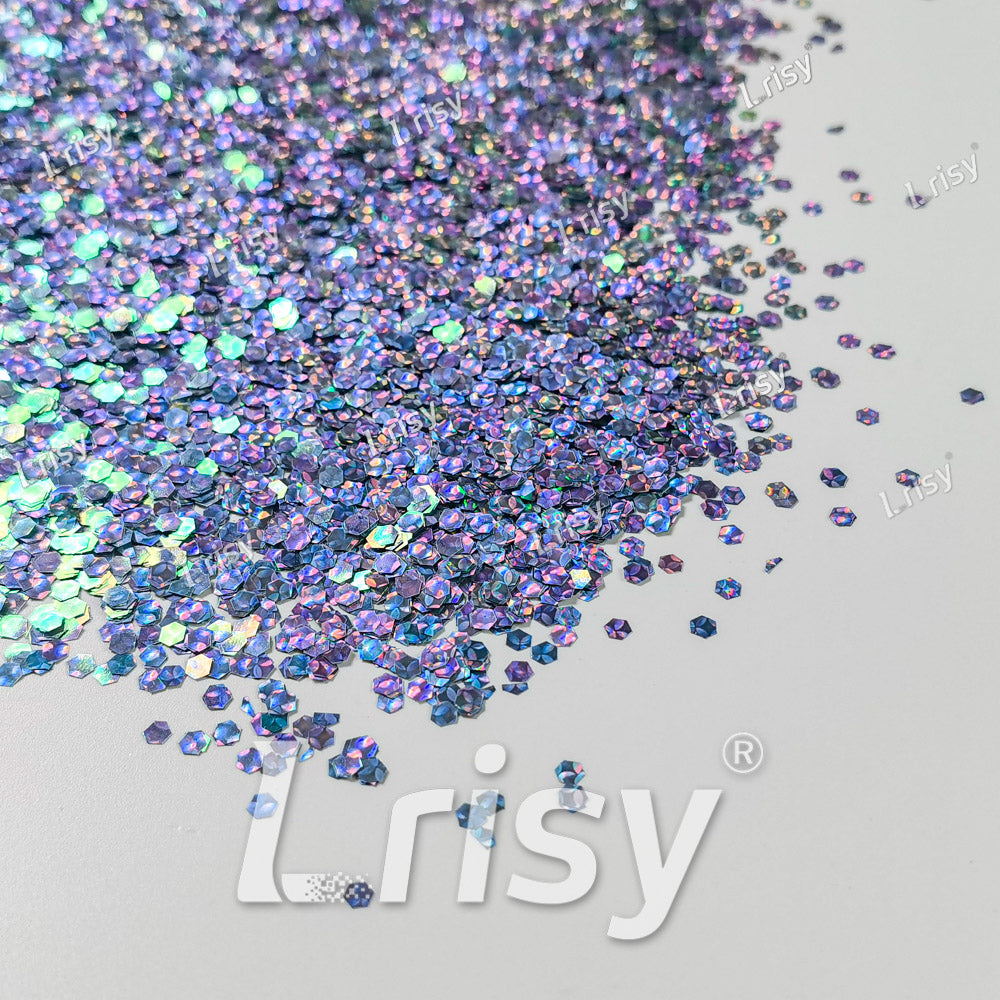 2.5mm Holographic & Color Shift Electric Blue Chunky Glitter Dream Stone LAD02