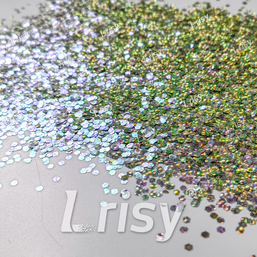 2.5mm Holographic & Color Shift Pale Pink Chunky Glitter Dream Stone LAD01