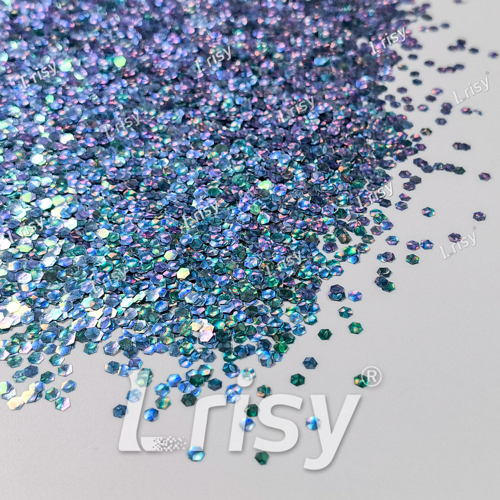 2.5mm Holographic & Color Shift Ocean Green Chunky Glitter Dream Stone LAD03