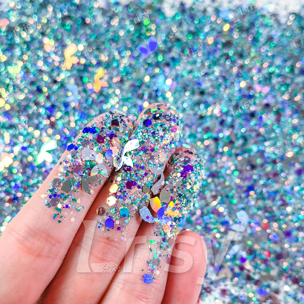 Mermaid's Tail Custom Mixed Glitter WAL924 (By elizamelio.creations)