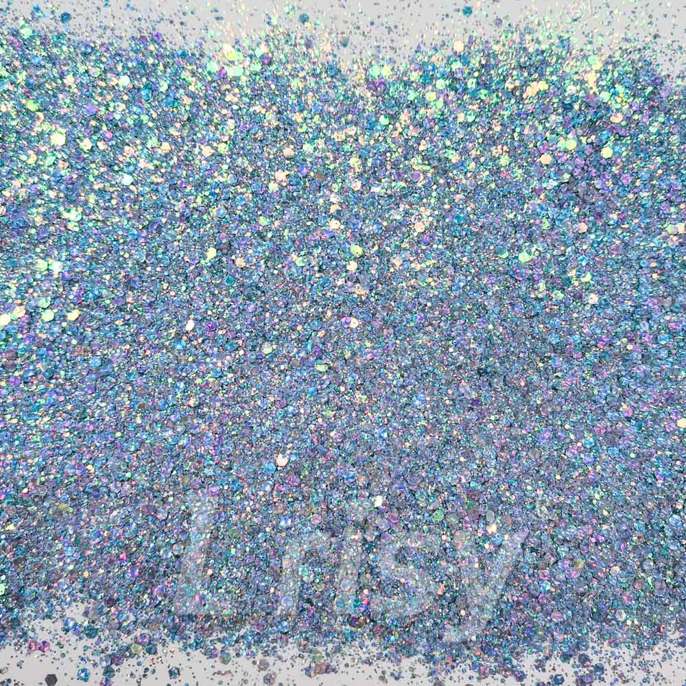 Fine & Chunky Mixed Holographic & Color Shift Electric Blue Glitter LAD02