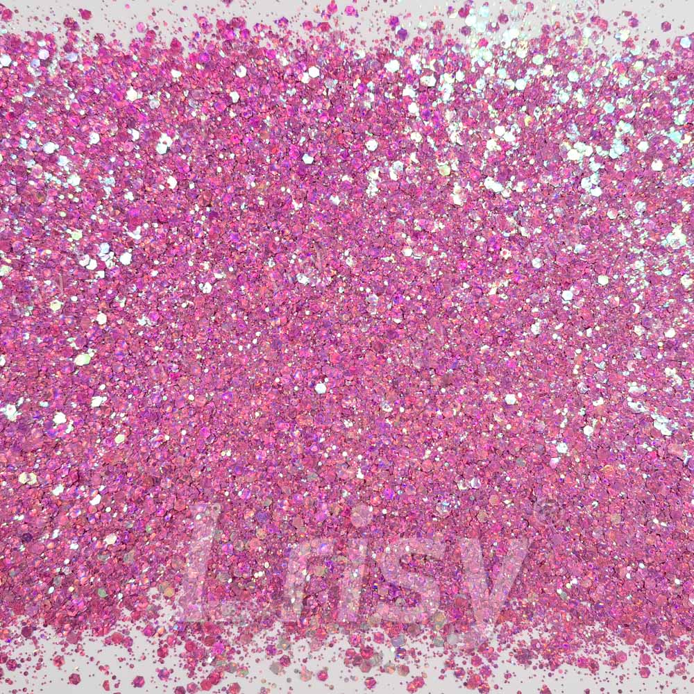 Fine & Chunky Mixed Holographic & Color Shift Ruby Red Glitter LAD07