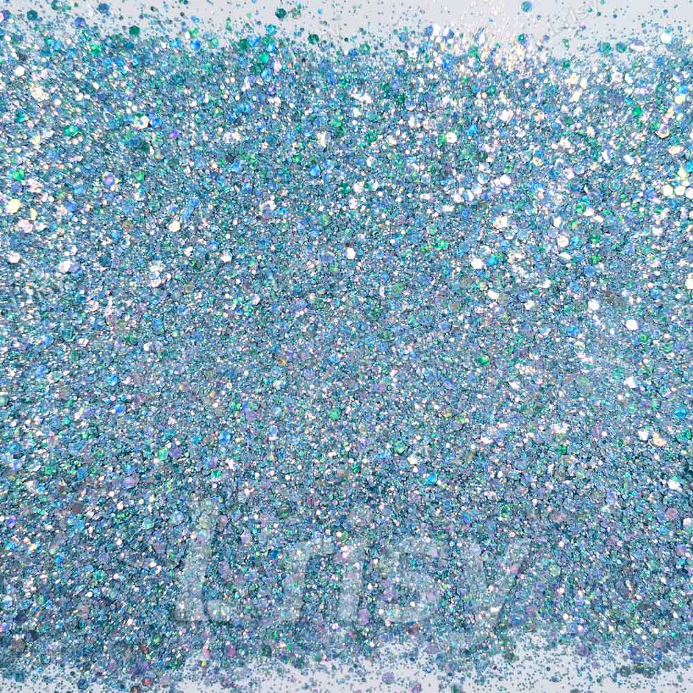 Fine & Chunky Mixed Holographic & Color Shift Ocean Green Glitter LAD03