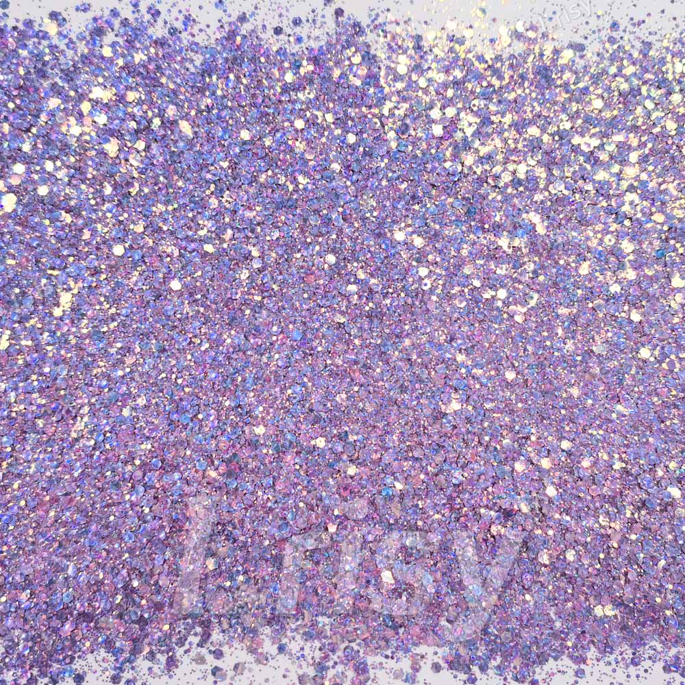 Fine & Chunky Mixed Holographic & Color Shift Neon Blue Glitter LAD12