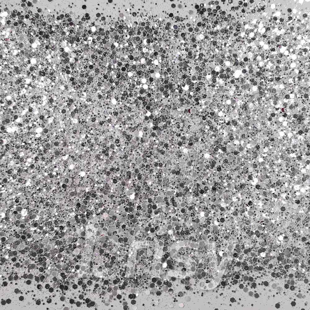Fine & Chunky Mixed Diamond Mirror Silver Glitter (High Brightness) GSY001A