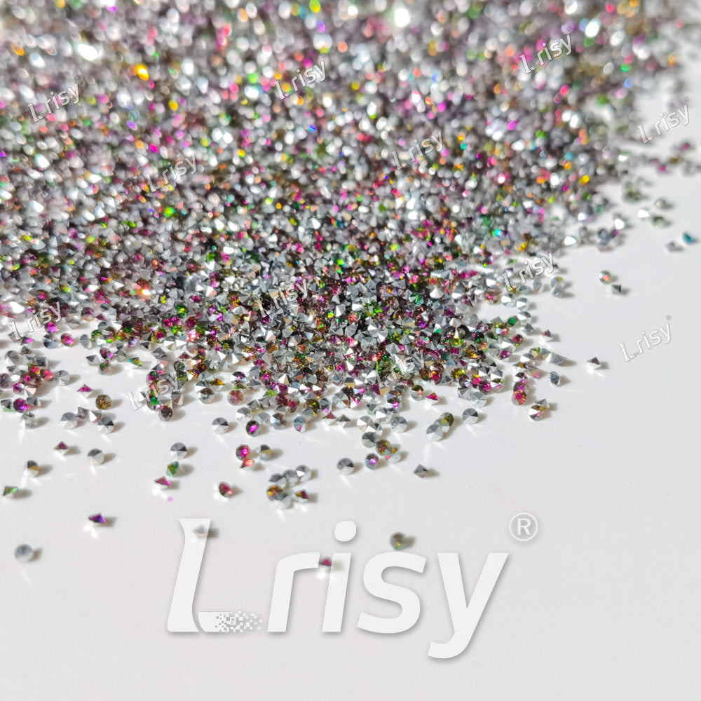 0.8-1mm Mix Multicolor Pointed Back Rhinestones PRS122