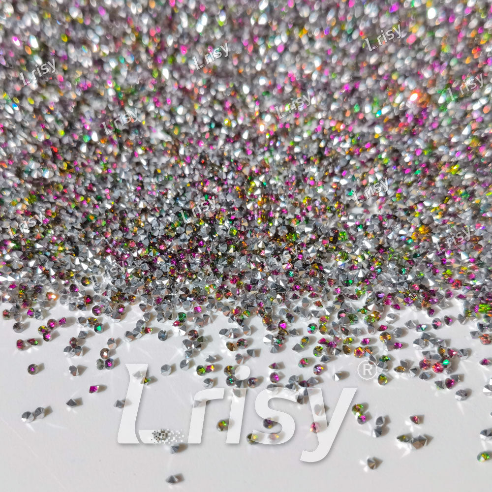 0.8-1mm Mix Multicolor Pointed Back Rhinestones PRS122