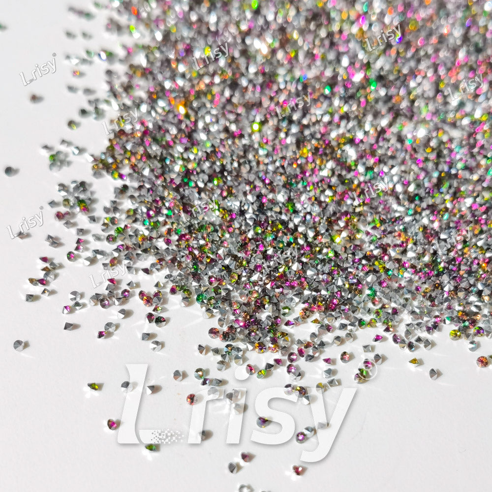 0.8-1mm Mix Multicolor Pointed Back Rhinestones PRS122