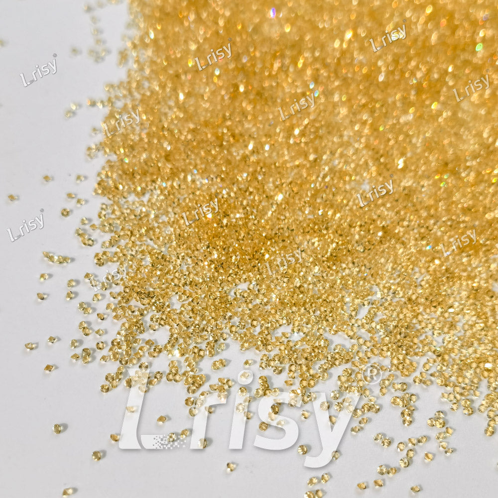 0.8-1mm Pale Yellow Pointed Back Rhinestones PRS012