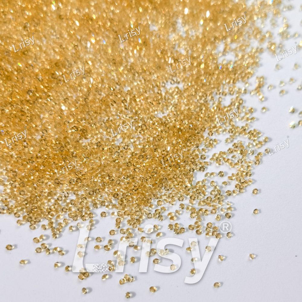 0.8-1mm Pale Yellow Pointed Back Rhinestones PRS012