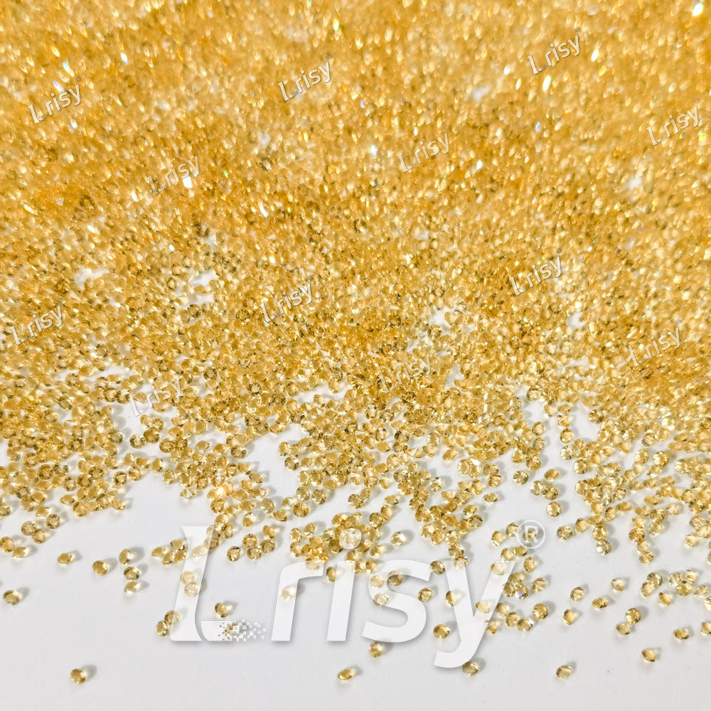 0.8-1mm Pale Yellow Pointed Back Rhinestones PRS012