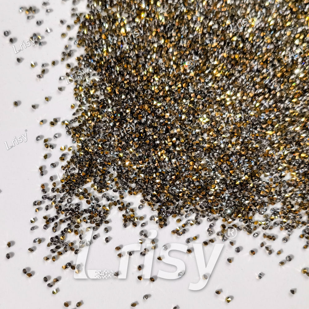 0.8-1mm Golden Ore Pointed Back Rhinestones PRS037