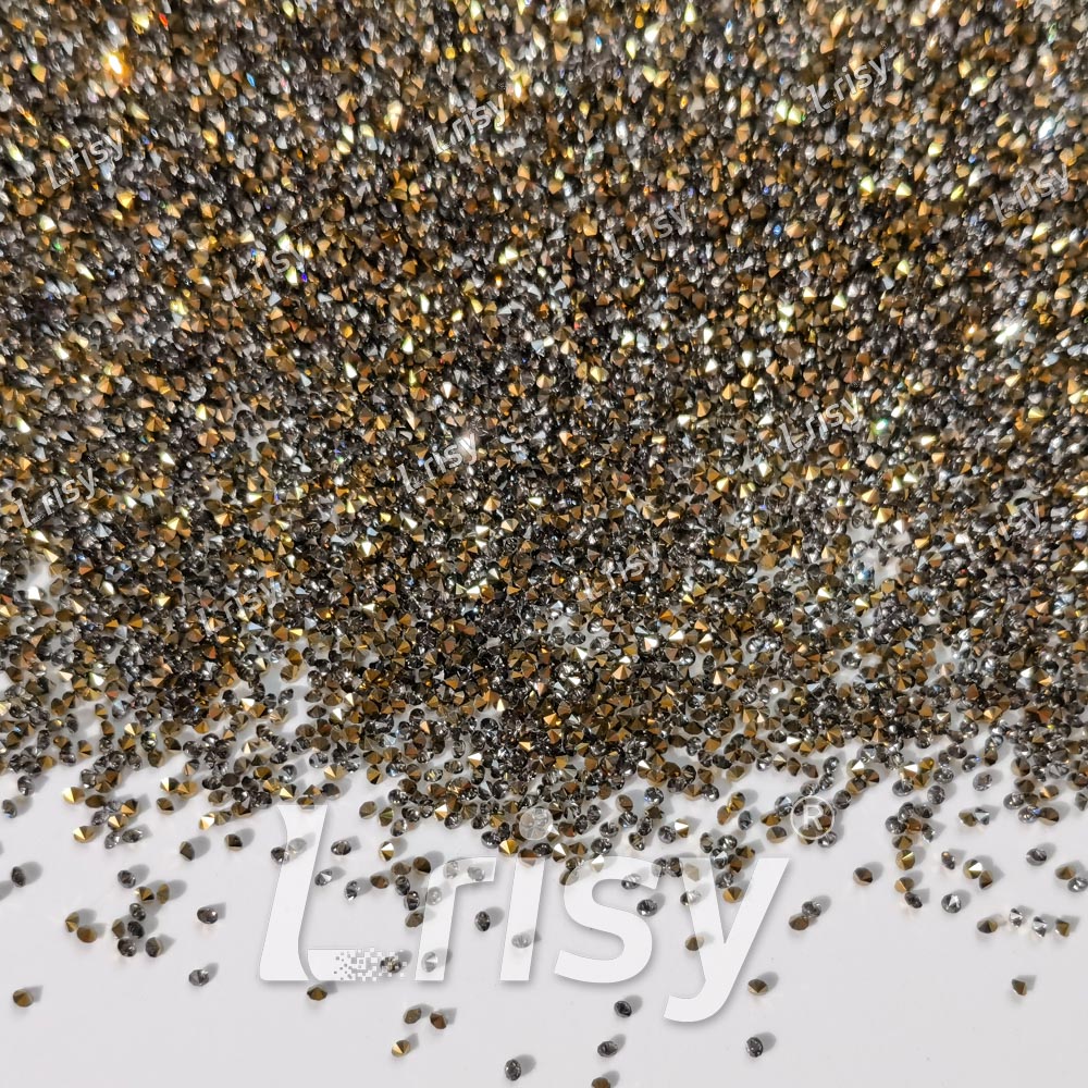 0.8-1mm Golden Ore Pointed Back Rhinestones PRS037