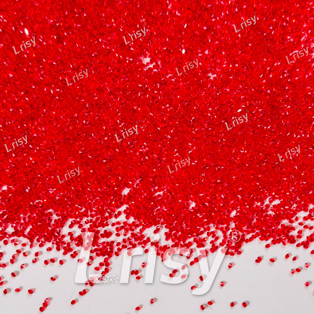 0.8-1mm Bright Red Pointed Back Rhinestones PRS300