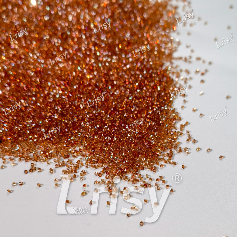 0.8-1mm Amber Pointed Back Rhinestones PRS052