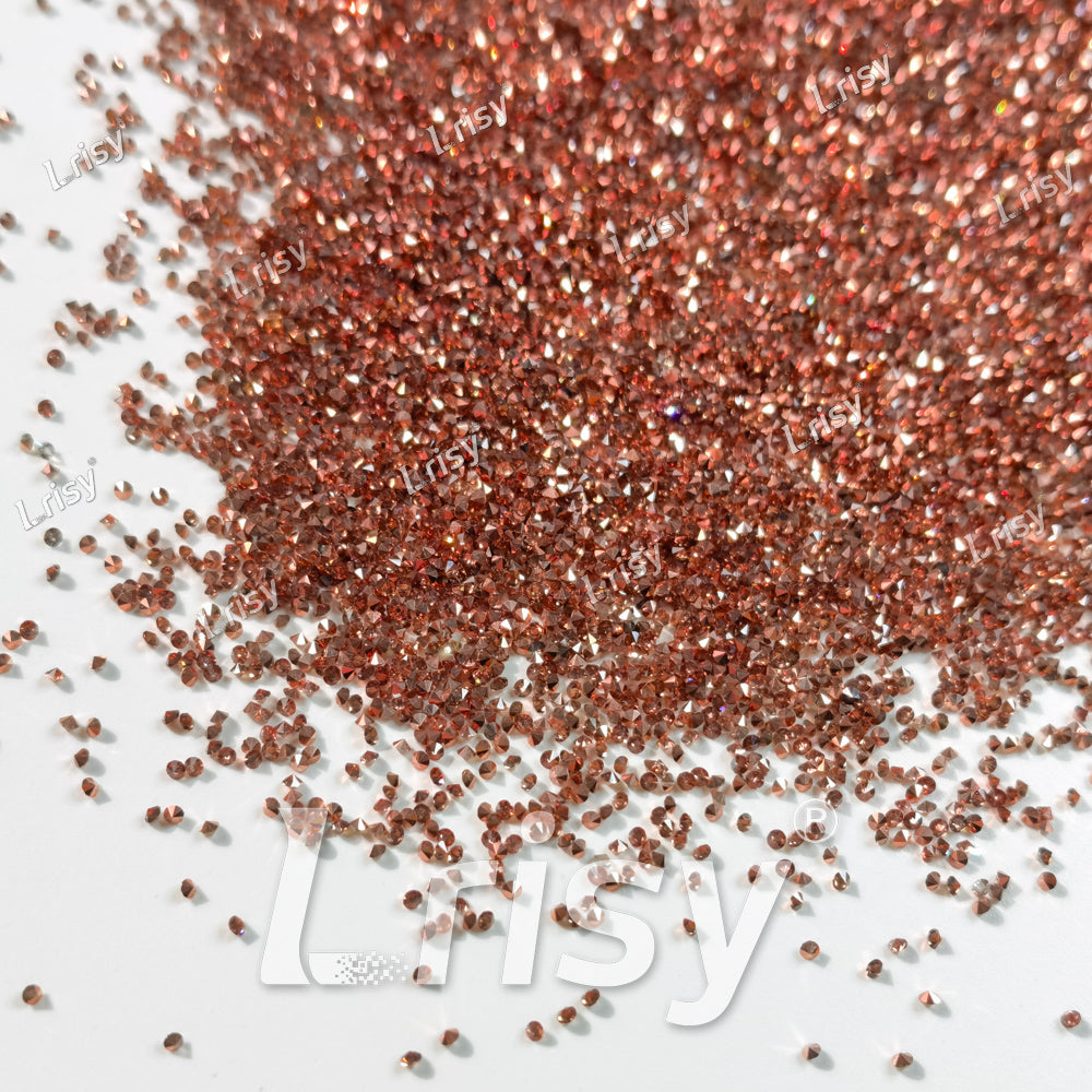 0.8-1mm Rose Gold Pointed Back Rhinestones PRS039