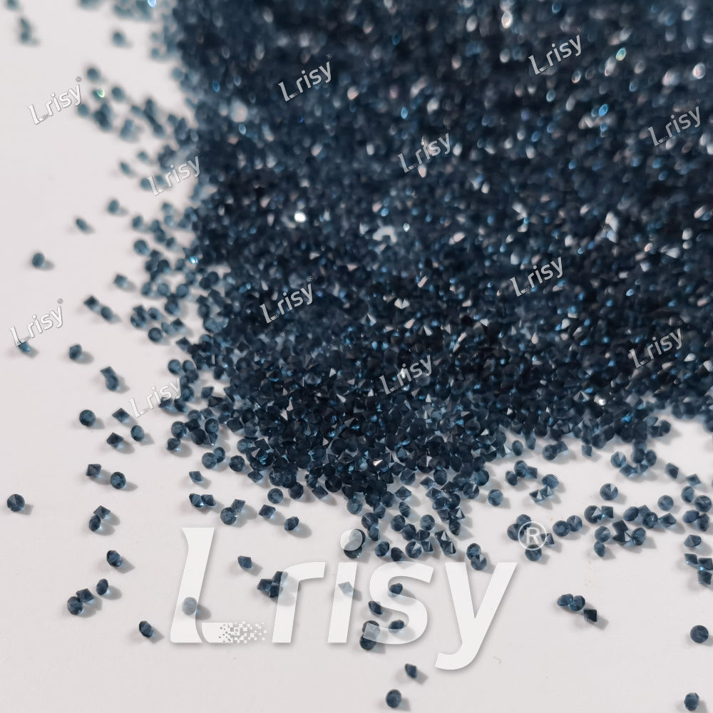 0.8-1mm Inky Blue Pointed Back Rhinestones PRS020