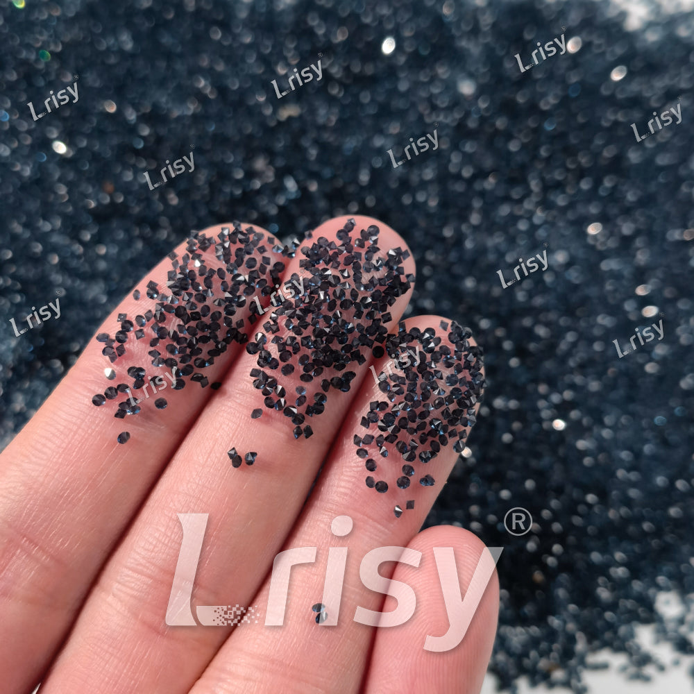 0.8-1mm Inky Blue Pointed Back Rhinestones PRS020