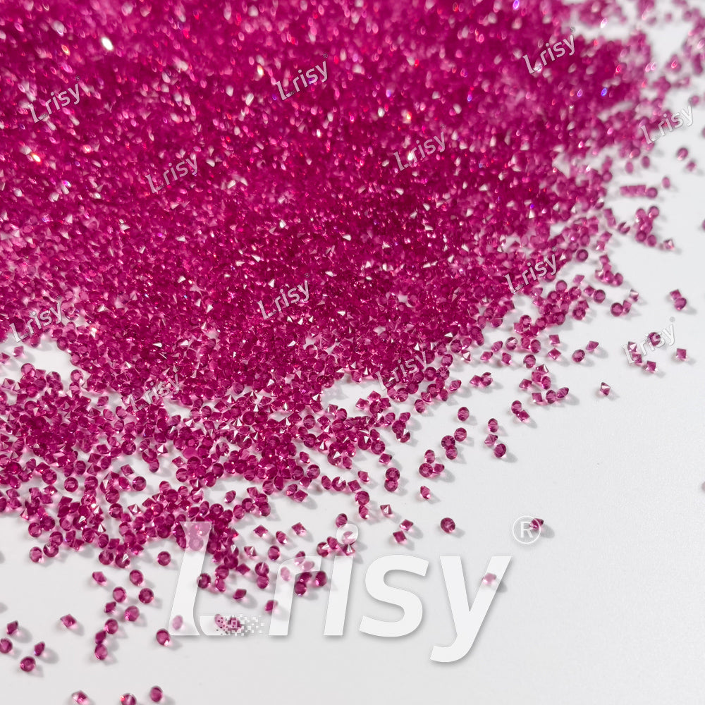 0.8-1mm Fuchsia Pointed Back Rhinestones PRS025