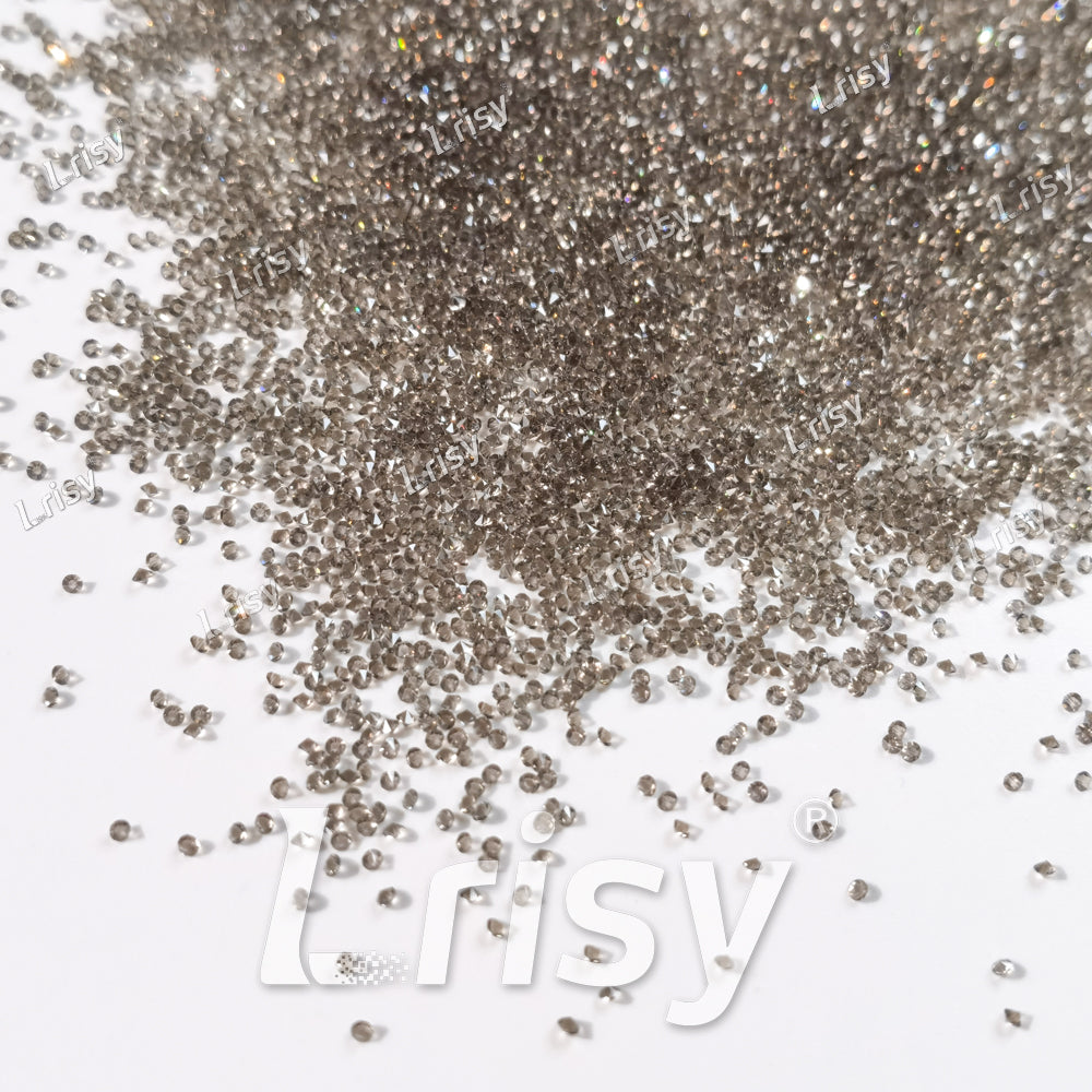 0.8-1mm Grey Pointed Back Rhinestones PRS021