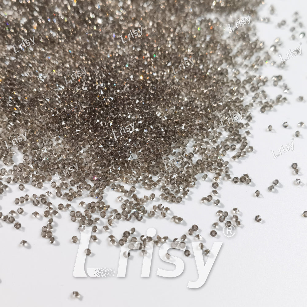 0.8-1mm Grey Pointed Back Rhinestones PRS021
