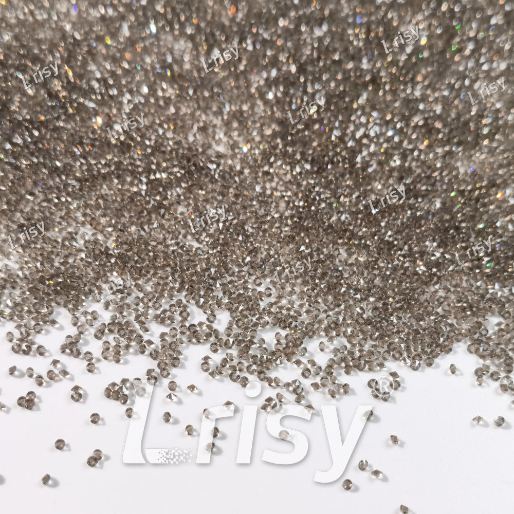 0.8-1mm Grey Pointed Back Rhinestones PRS021