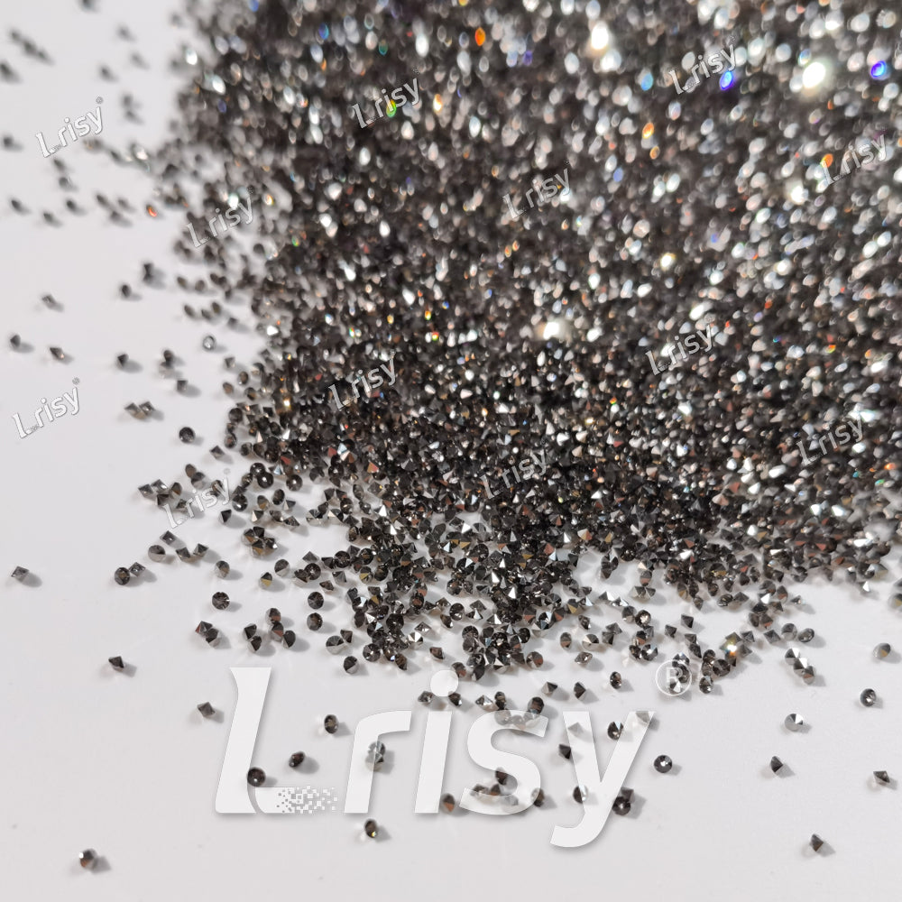 0.8-1mm Mineral Gray Pointed Back Rhinestones PRS1002